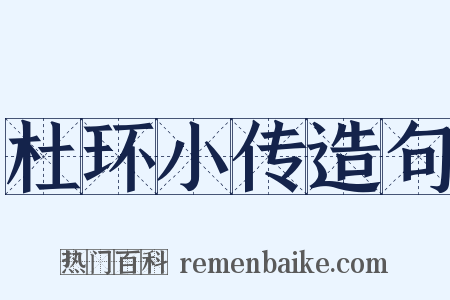 杜环小传造句是什么意思的图片
